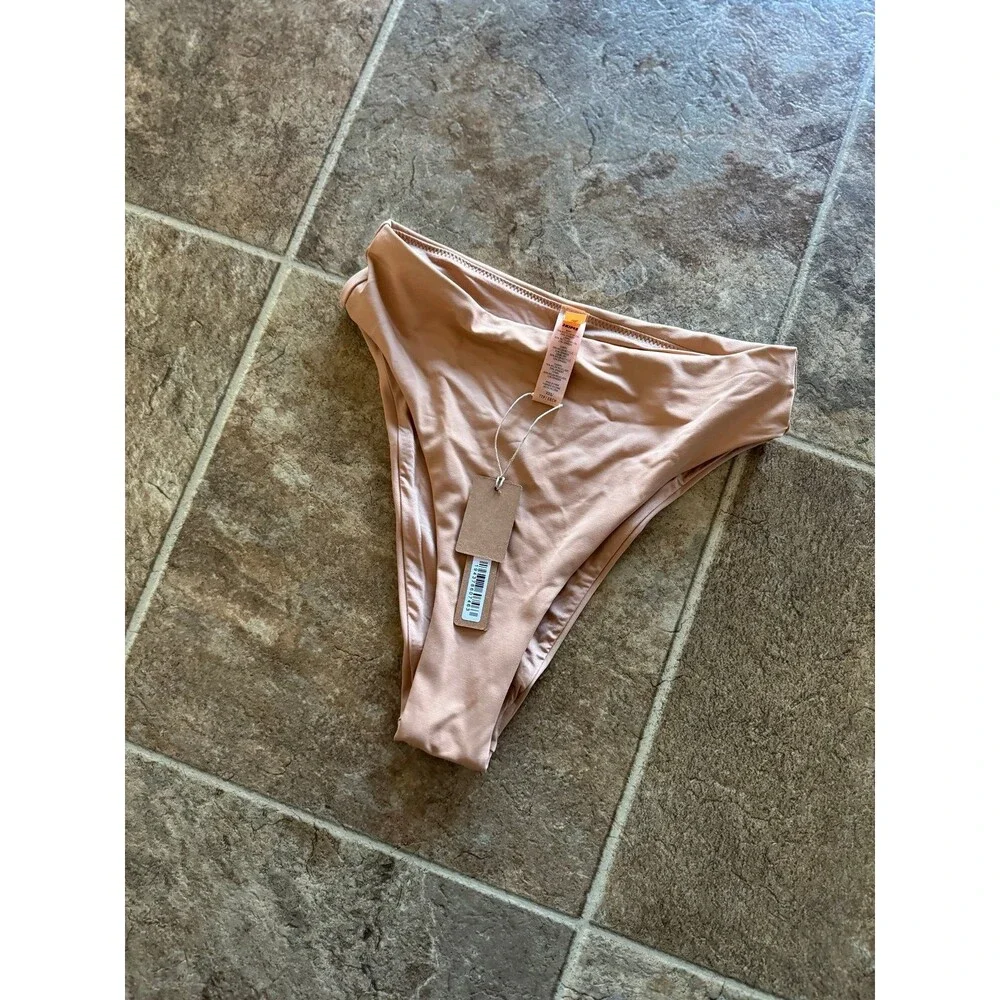 Skims Signature Swim Mid Waist Bottom Ochre Size XXS